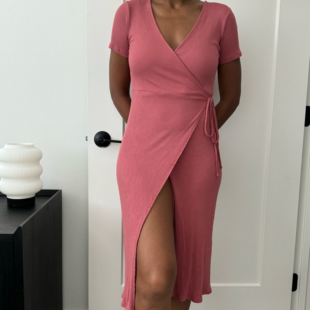 Forever 21 Contemporary Mauve Wrap Dress